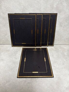 Black & Gold cardboard frames - Set of 5